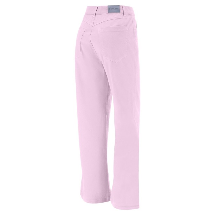 Freddy Day Off Damen Palazzo Jeans - Regular Waist Wide Leg - Garment Dyed - Direct Dyed - Pink - P89X