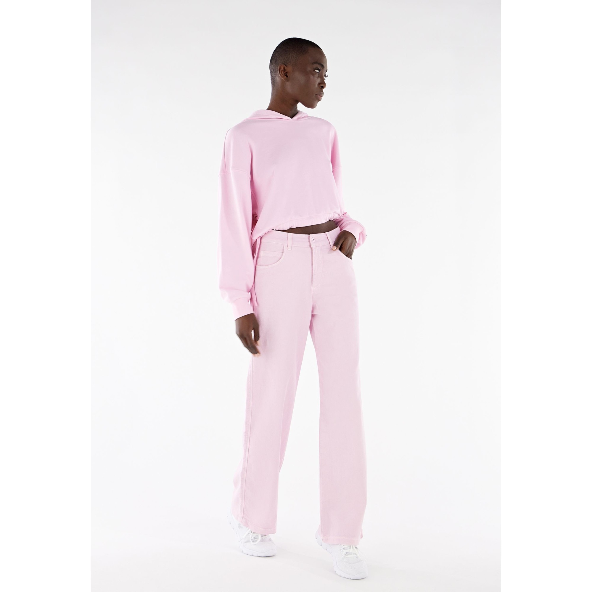 Freddy Day Off Damen Palazzo Jeans - Regular Waist Wide Leg - Garment Dyed - Direct Dyed - Pink - P89X Freddy Day Off Damen Palazzo Jeans - Regular Waist Wide Leg - Garment Dyed - Direct Dyed - Pink - P89X