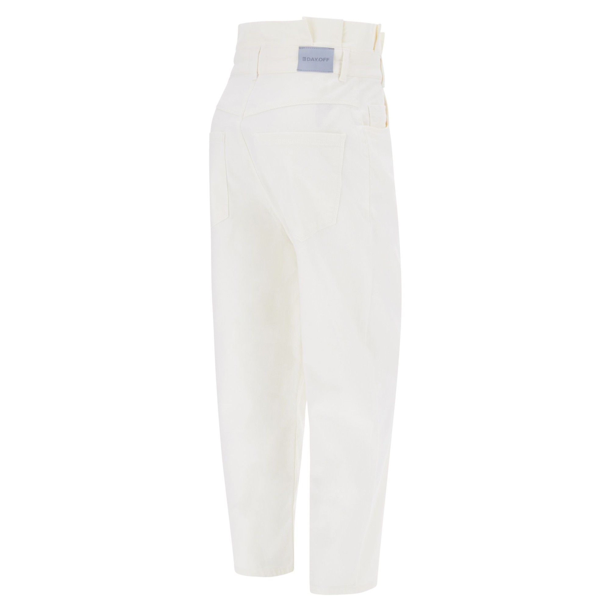 Freddy Day Off Damen Carrot Jeans - Geraffter Saum - Garment Dyed - Direct Dyed - Beige - I38X Freddy Day Off Damen Carrot Jeans - Geraffter Saum - Garment Dyed - Direct Dyed - Beige - I38X