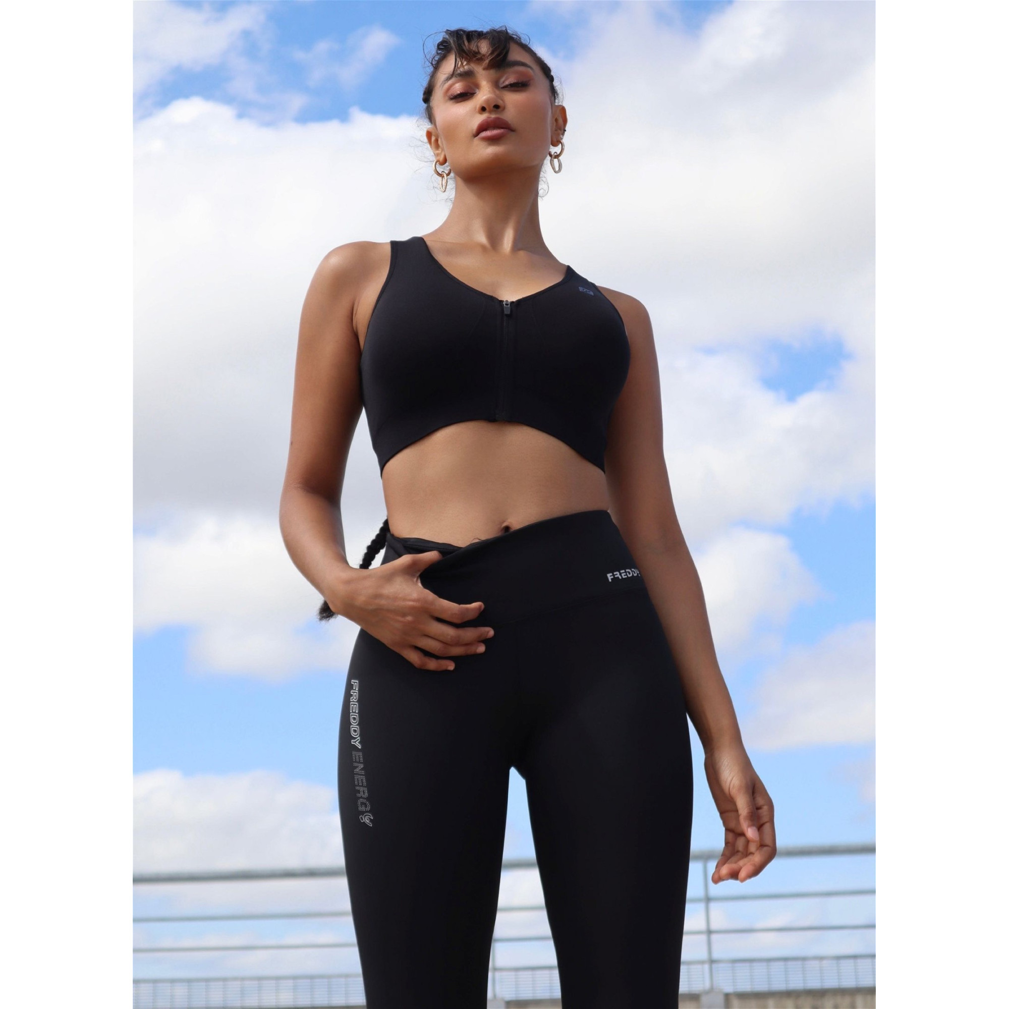 Freddy Energy Pants® - Super High Waist Skinny - 7/8 Length - N - Black Freddy Energy Pants® - Super High Waist Skinny - 7/8 Length - N - Black