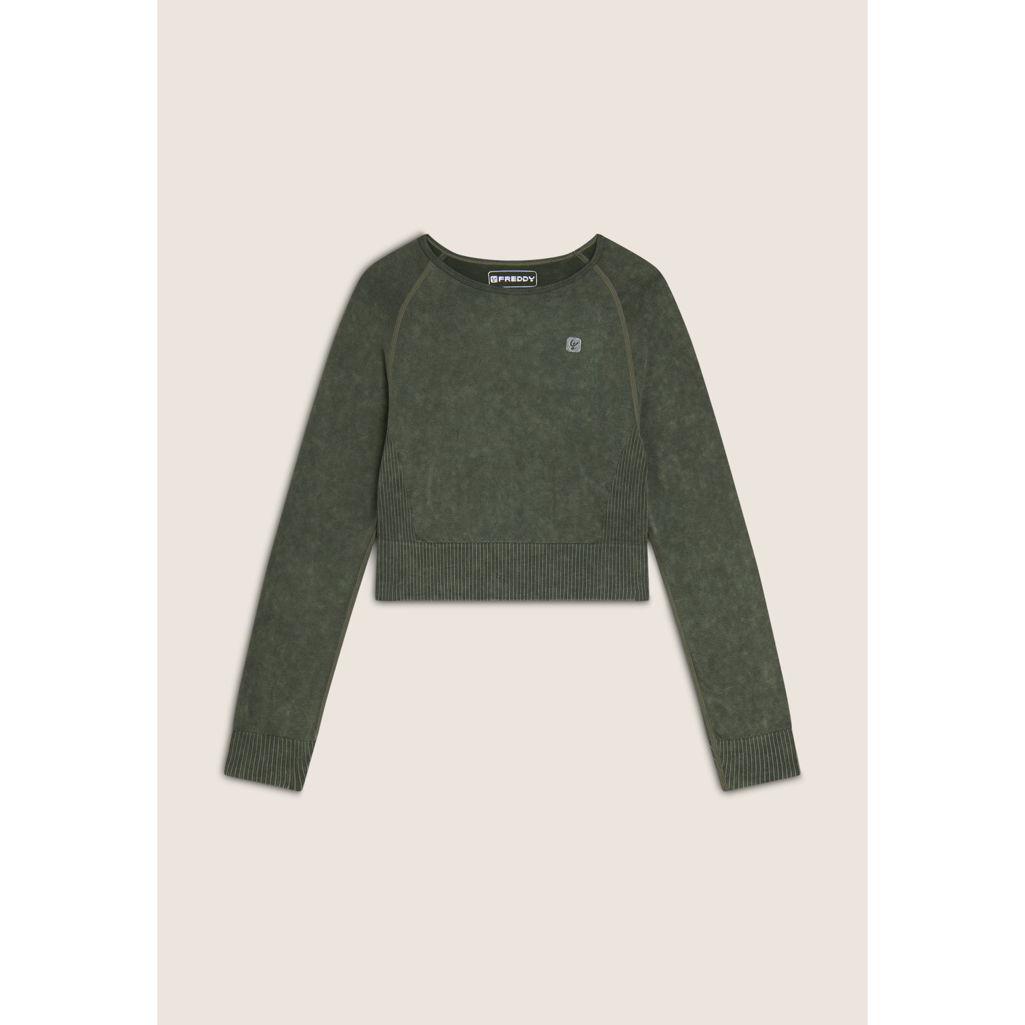 Freddy Seamless Sport Top - Cropped - Green - V52US Freddy Seamless Sport Top - Cropped - Green - V52US