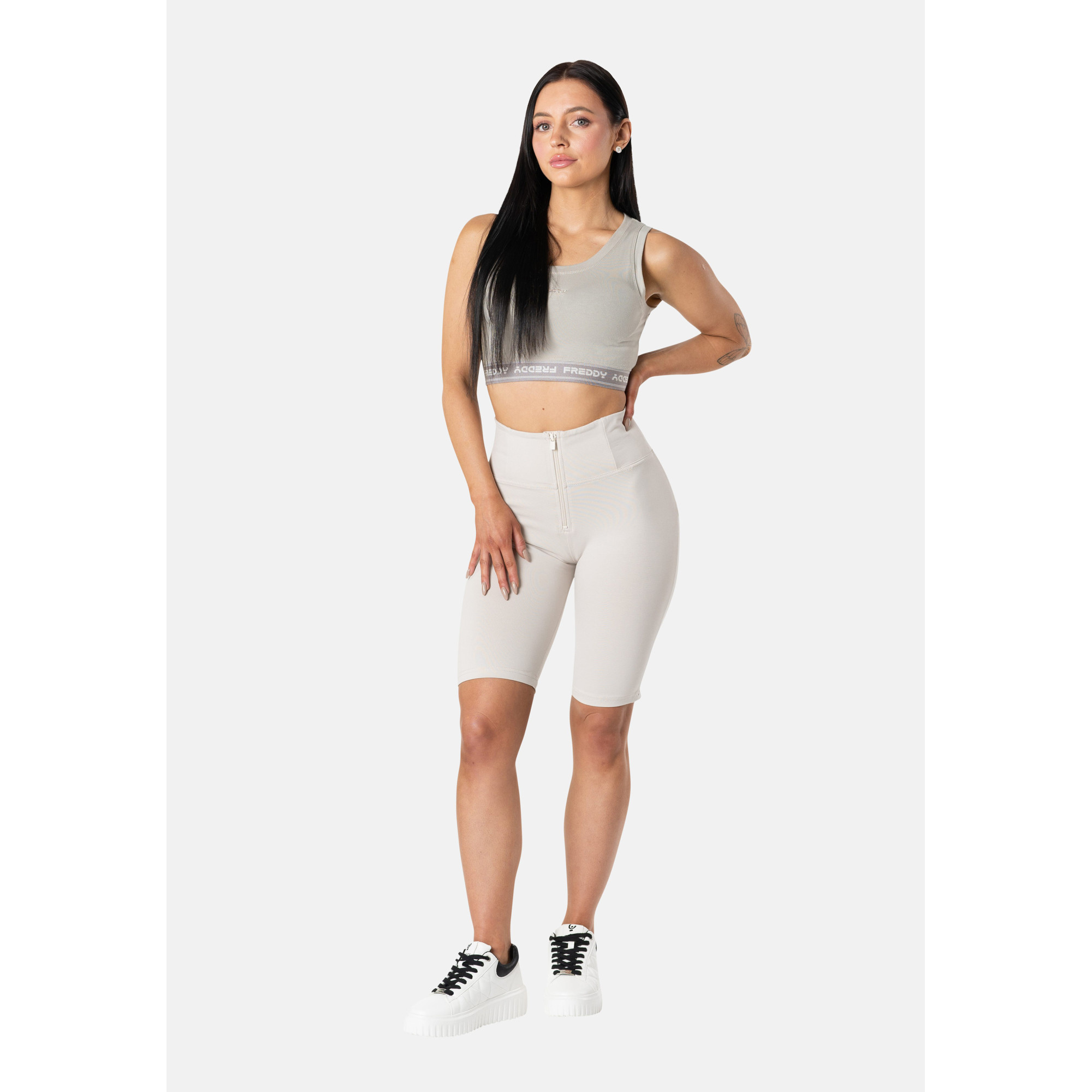 Freddy WR.UP® Damen Push-Up Biker Shorts - High Waist - Beige Freddy WR.UP® Damen Push-Up Biker Shorts - High Waist - Beige