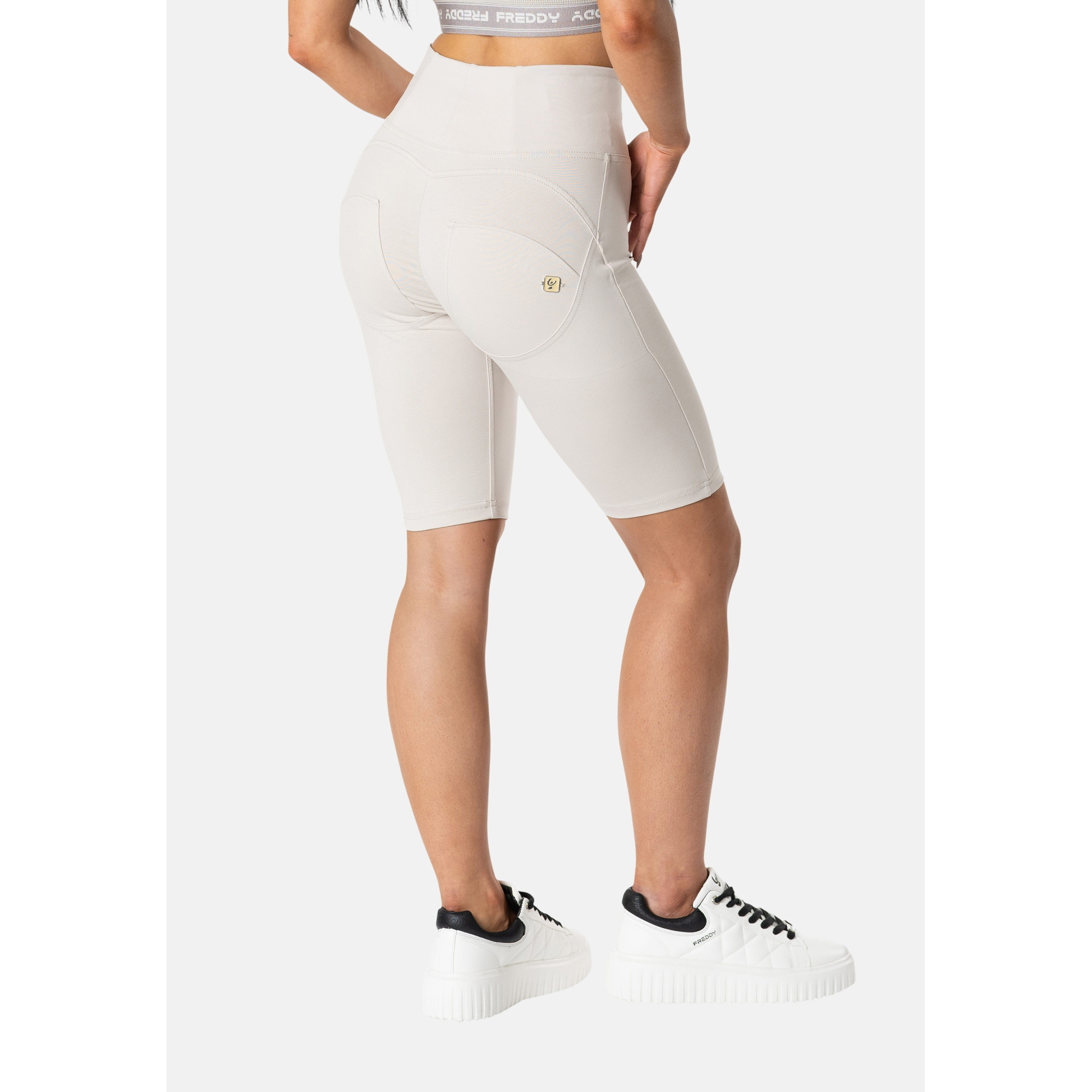 Freddy WR.UP® Damen Push-Up Biker Shorts - High Waist - Beige Freddy WR.UP® Damen Push-Up Biker Shorts - High Waist - Beige