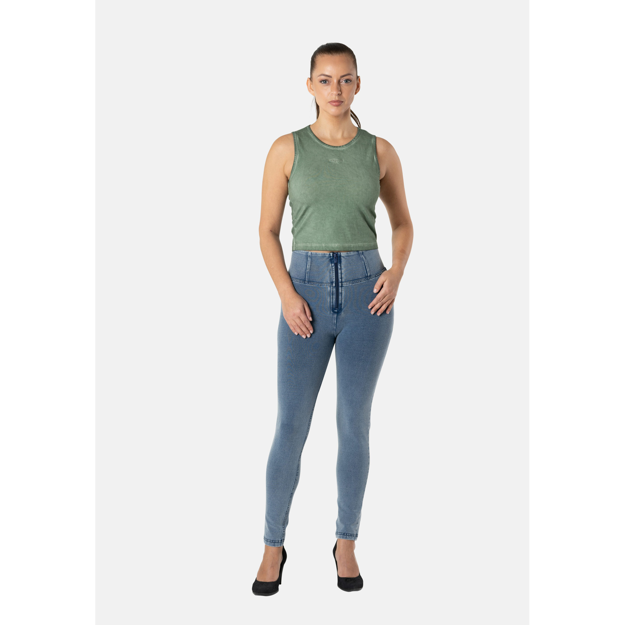 Freddy WR.UP® Damen Push-Up Jeans - 7/8 High Waist Skinny - Denim - Blaue Nähte - J108B Freddy WR.UP® Damen Push-Up Jeans - 7/8 High Waist Skinny - Denim - Blaue Nähte - J108B