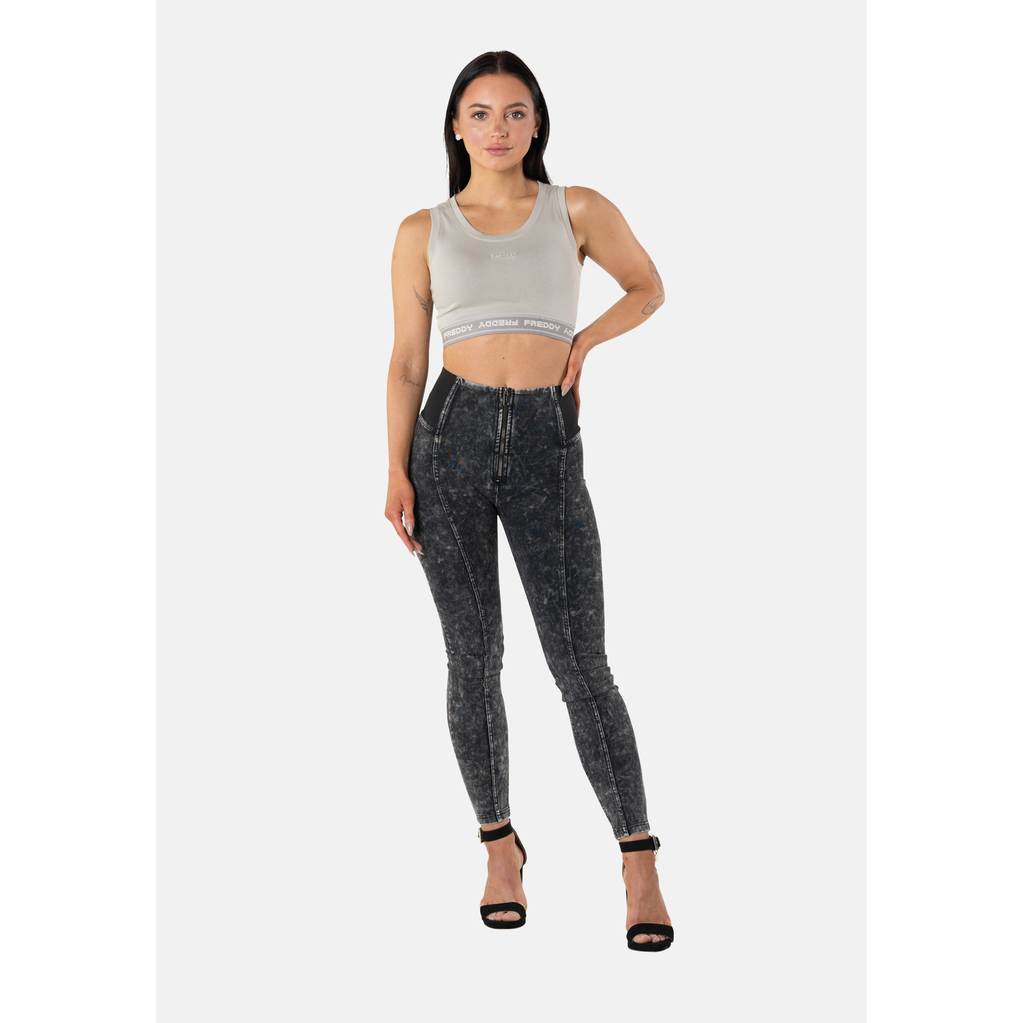 Freddy WR.UP® Damen Push-Up Hose - High Waist Super Skinny - elastischer Taillenbund - Schwarz - N0 Freddy WR.UP® Damen Push-Up Hose - High Waist Super Skinny - elastischer Taillenbund - Schwarz - N0