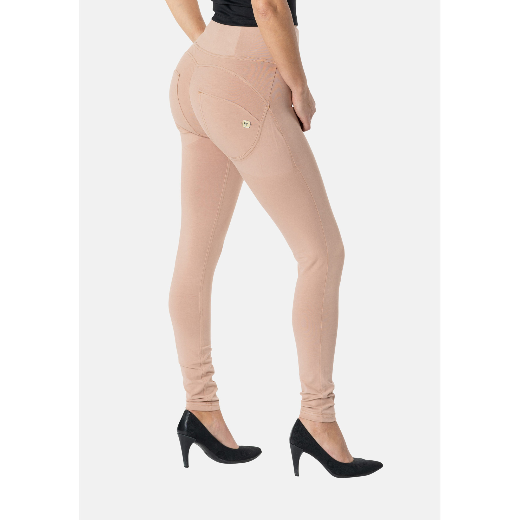 Freddy WR.UP® Damen Push-Up Hose - High Waist Super Skinny - Dunkelbeige - P80 Freddy WR.UP® Damen Push-Up Hose - High Waist Super Skinny - Dunkelbeige - P80
