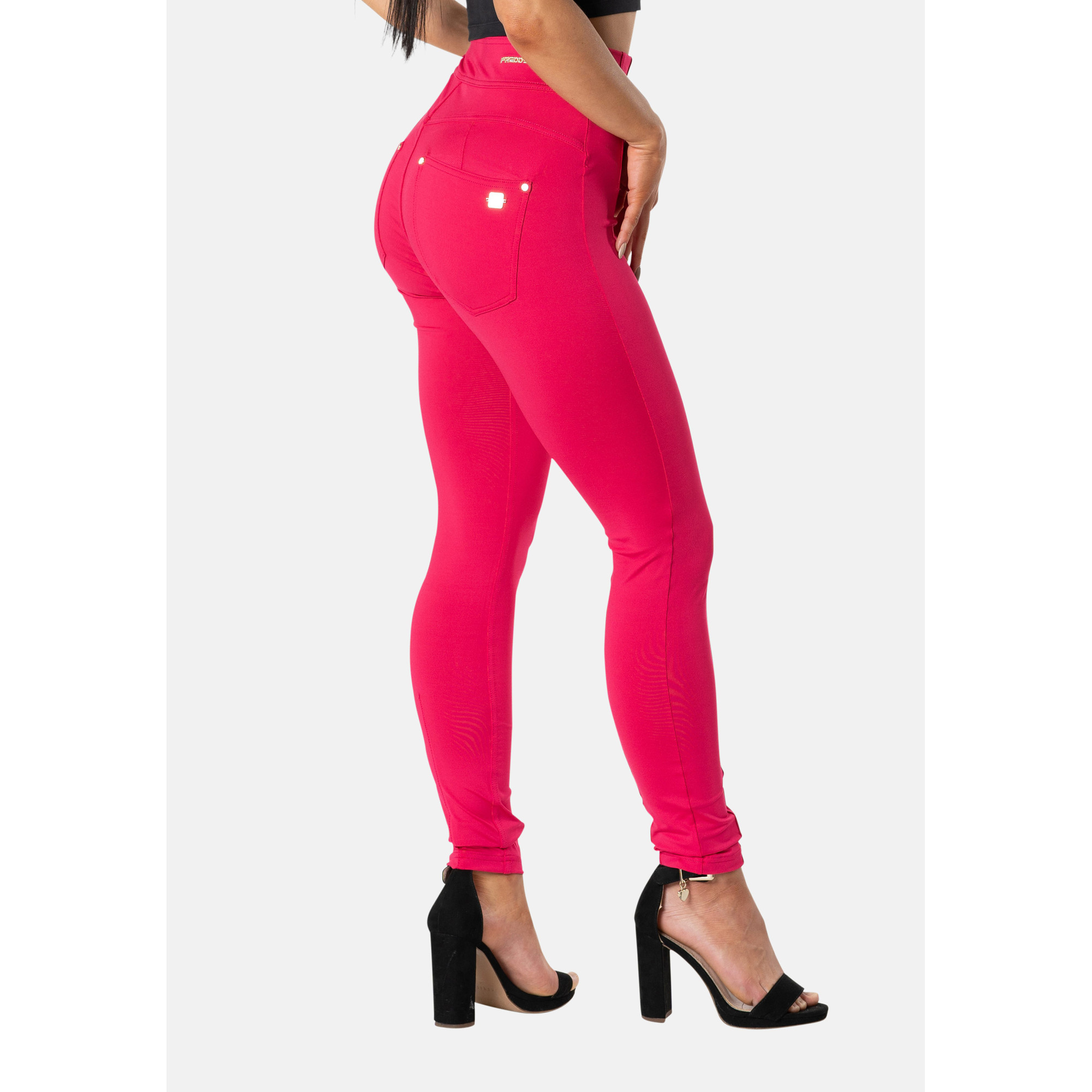 Freddy N.O.W.® Yoga Eco Tech Plus Damen Comfort Hose - Super High Waist Skinny - Pink/Fuchsia Freddy N.O.W.® Yoga Eco Tech Plus Damen Comfort Hose - Super High Waist Skinny - Pink/Fuchsia