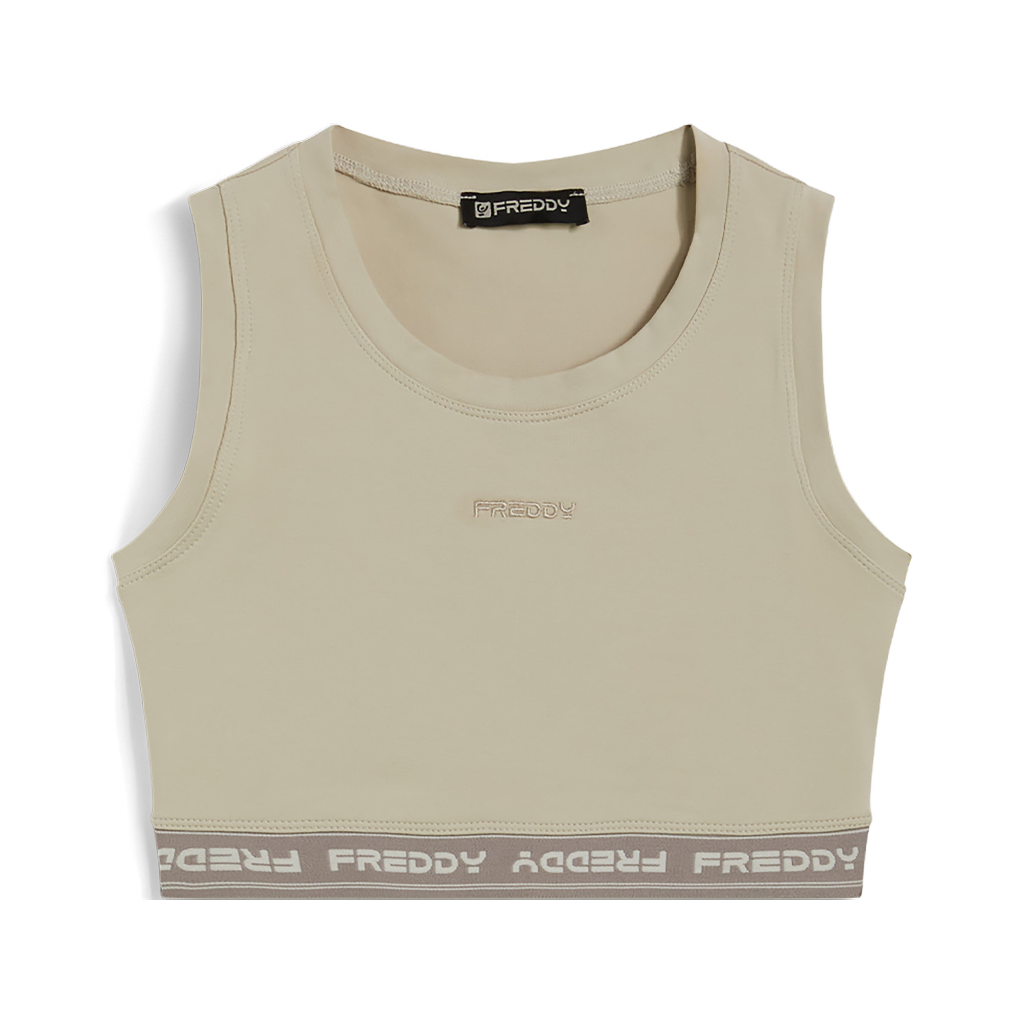 Freddy Sport-BH mit elastischem Bund - Flachsfarben Freddy Sport-BH mit elastischem Bund - Flachsfarben