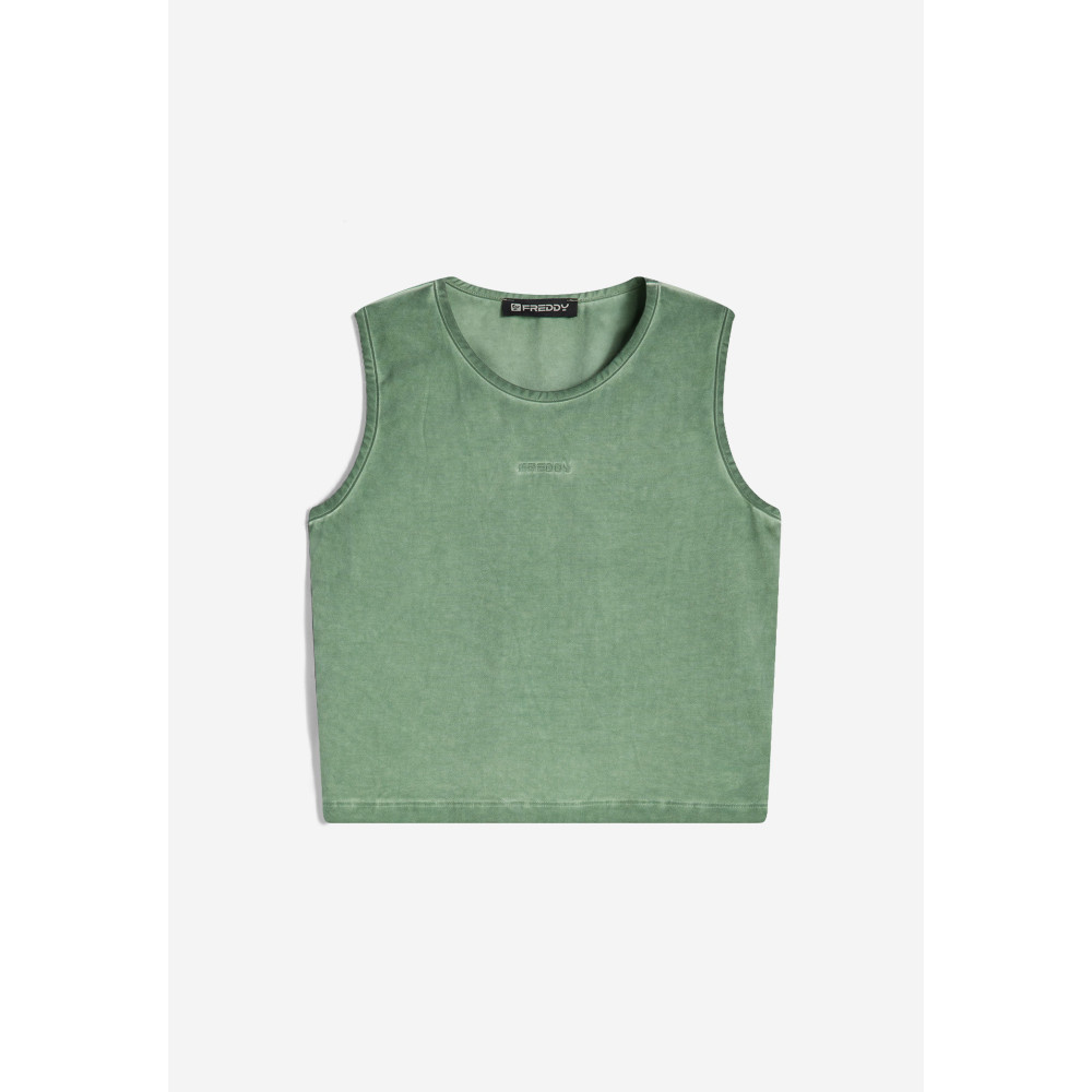 Freddy Crop Top - Cold Dyed - Grün