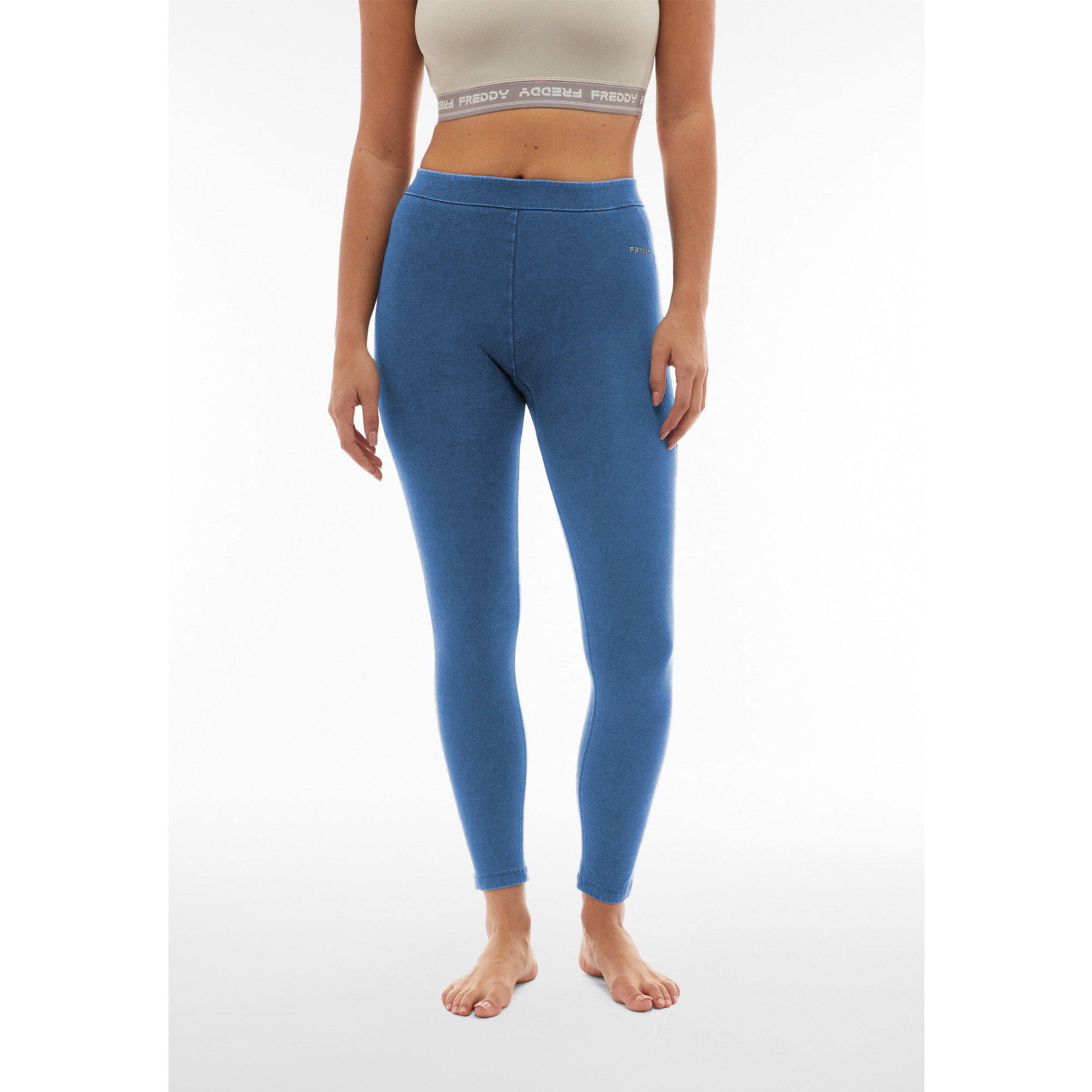 Freddy WR.UP® Core Damen Push-Up Jeans - 7/8 Regular Waist Super Skinny - Denim hell - Blaue Nähte - J4B Freddy WR.UP® Core Damen Push-Up Jeans - 7/8 Regular Waist Super Skinny - Denim hell - Blaue Nähte - J4B