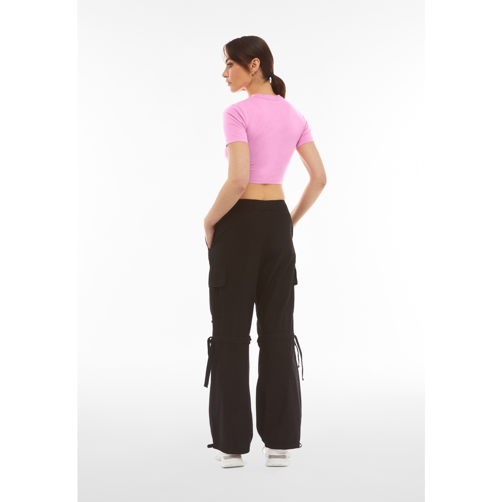 Freddy Slim-Fit Damen Crop Top - Garment-Dyed - Pink - P104X Freddy Slim-Fit Damen Crop Top - Garment-Dyed - Pink - P104X