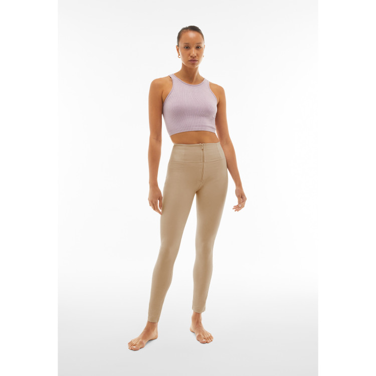 Freddy WR.UP® Drill Damen Push-Up Hose - Super High Waist Skinny - Hellbraun - M35