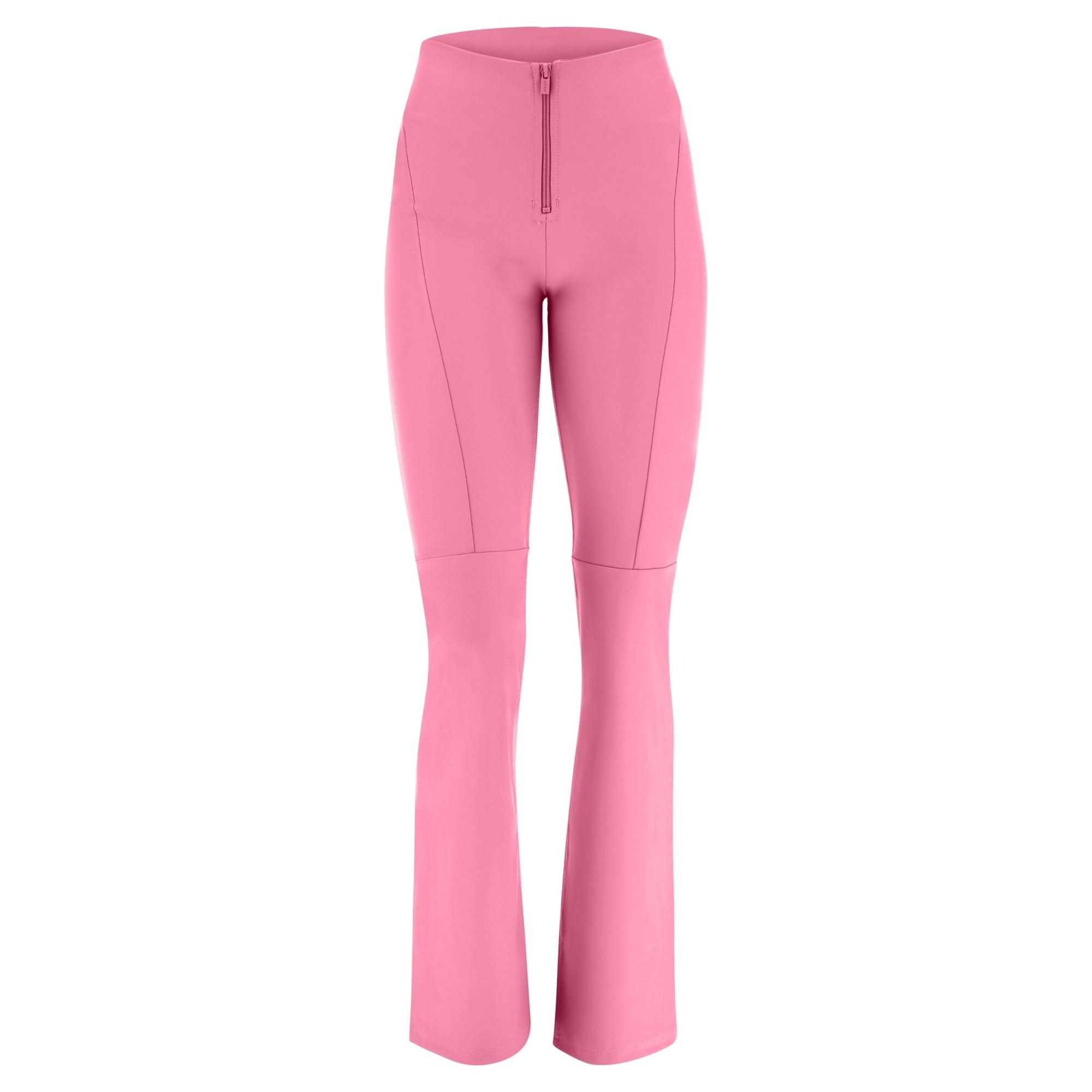 Freddy WR.UP® Vegan Leather Damen Push-Up Lederhose - High Waist Flare - V-Schnitt - Pink - P123 Freddy WR.UP® Vegan Leather Damen Push-Up Lederhose - High Waist Flare - V-Schnitt - Pink - P123