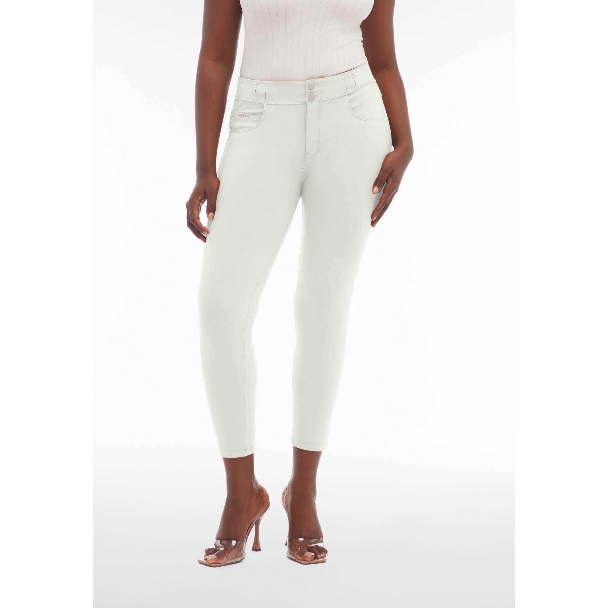Freddy N.O.W.® Eco Damen Comfort Hose - 7/8 Mid Waist Super Skinny - Lily White Freddy N.O.W.® Eco Damen Comfort Hose - 7/8 Mid Waist Super Skinny - Lily White