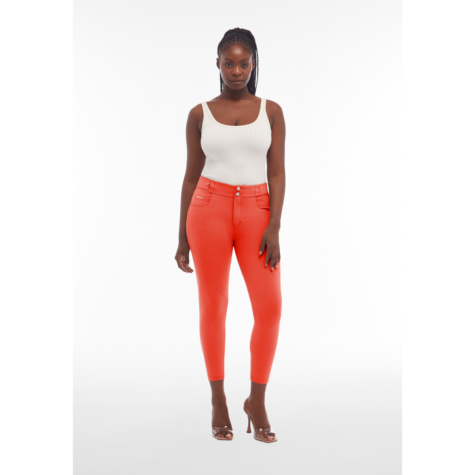 Freddy N.O.W.® Eco Damen Comfort Hose - 7/8 Mid Waist Super Skinny - Rot Freddy N.O.W.® Eco Damen Comfort Hose - 7/8 Mid Waist Super Skinny - Rot