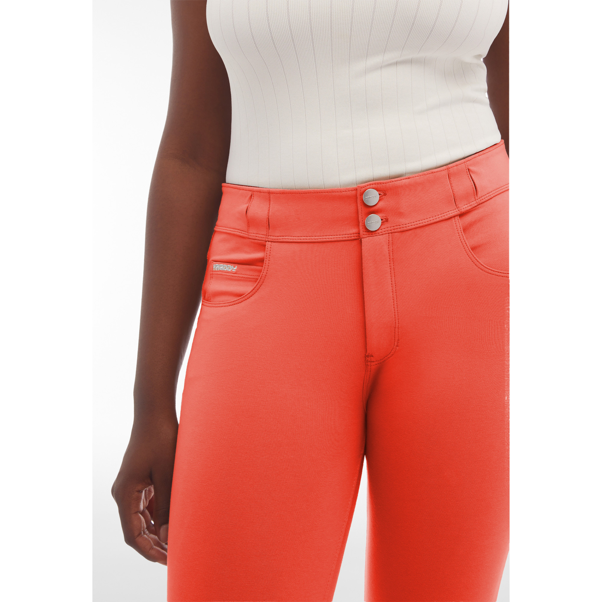 Freddy N.O.W.® Eco Damen Comfort Hose - 7/8 Mid Waist Super Skinny - Rot Freddy N.O.W.® Eco Damen Comfort Hose - 7/8 Mid Waist Super Skinny - Rot