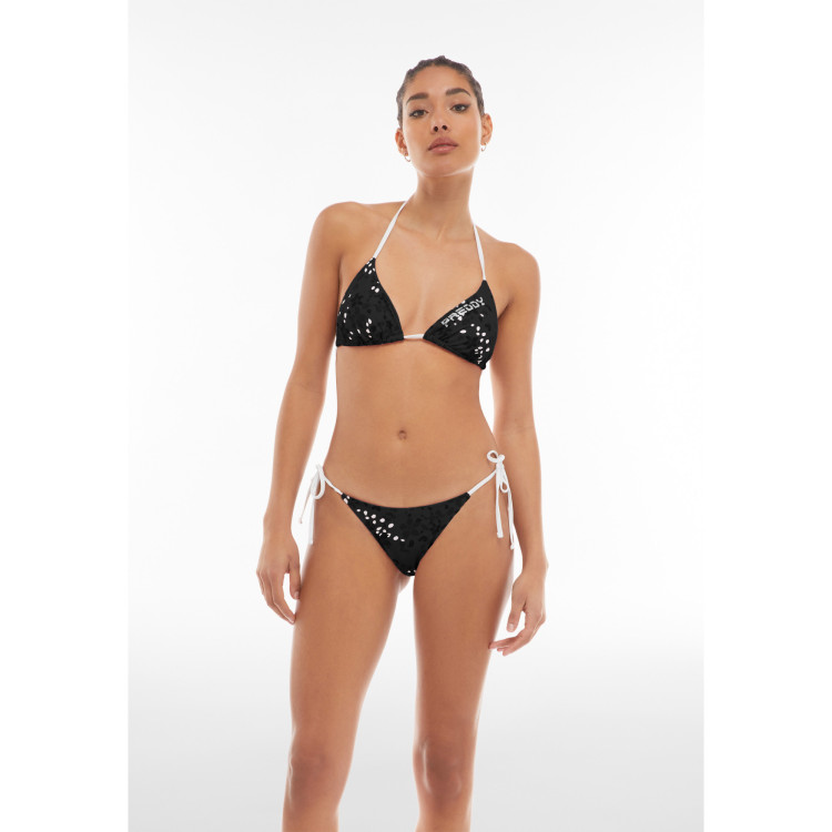 Freddy String-Bikinihose mit Blumenmuster - BLACK