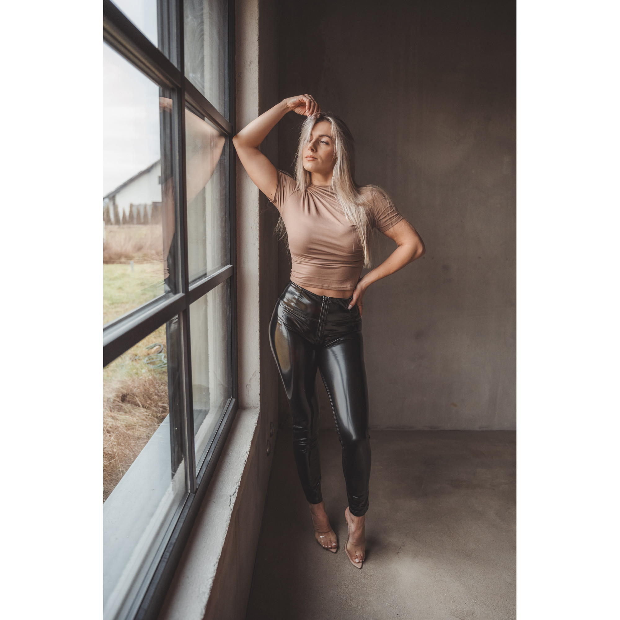 Freddy WR.UP® Pusuhp Latexhose - 7/8 High Waist Super Skinny - Schwarz Freddy WR.UP® Pusuhp Latexhose - 7/8 High Waist Super Skinny - Schwarz