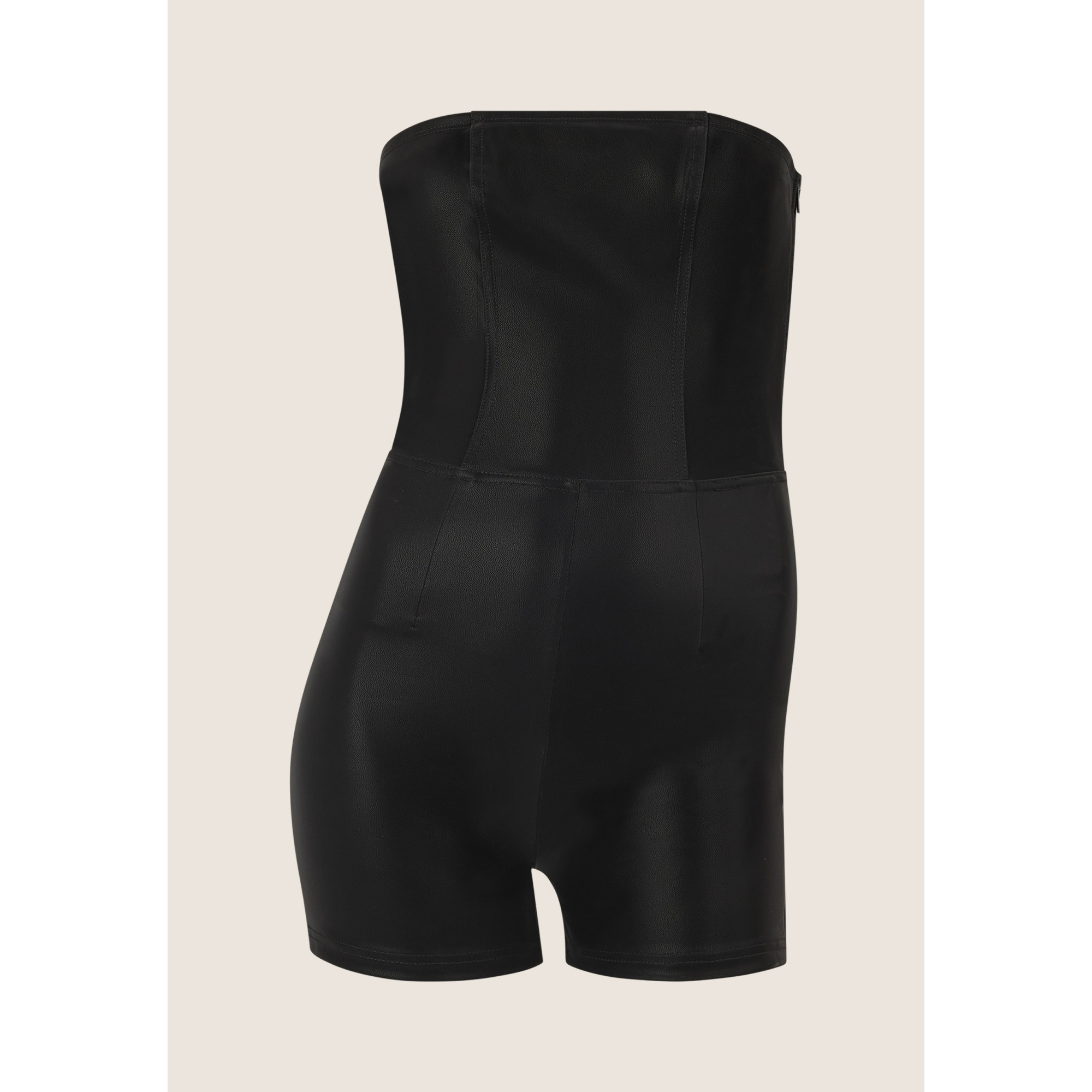 Freddy WR.UP® Push-Up - Vegan Leather Short Dungaree - Black - N Freddy WR.UP® Push-Up - Vegan Leather Short Dungaree - Black - N