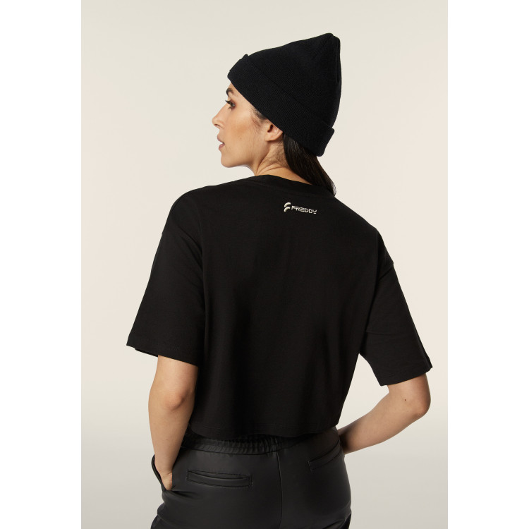 Freddy x Snoopy Cropped T-Shirt - Black