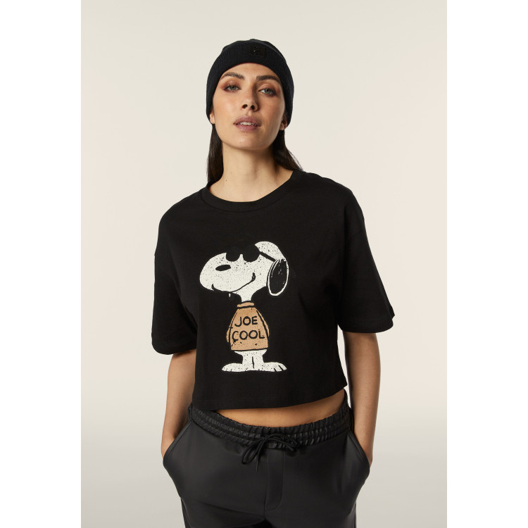 Freddy x Snoopy Cropped T-Shirt - Black