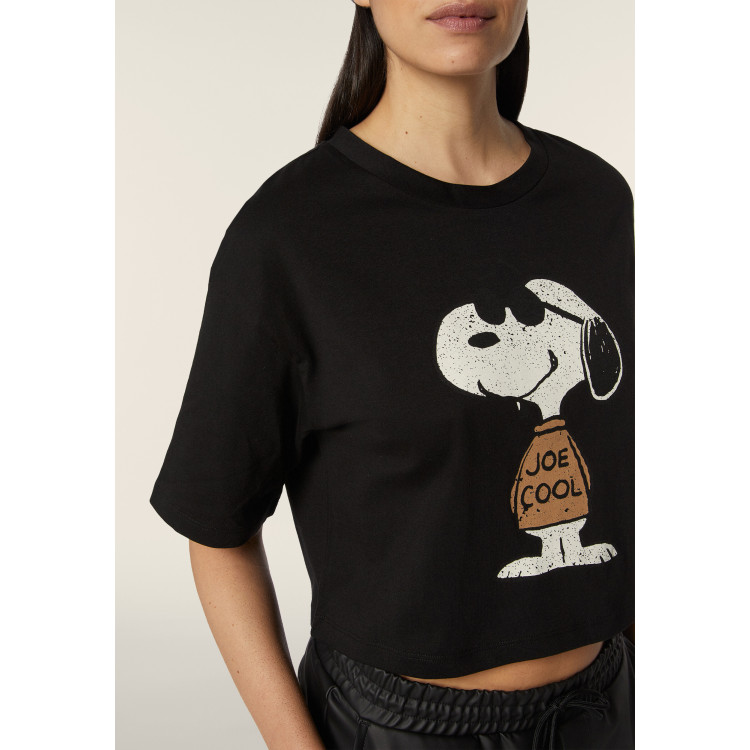 Freddy x Snoopy Cropped T-Shirt - Black