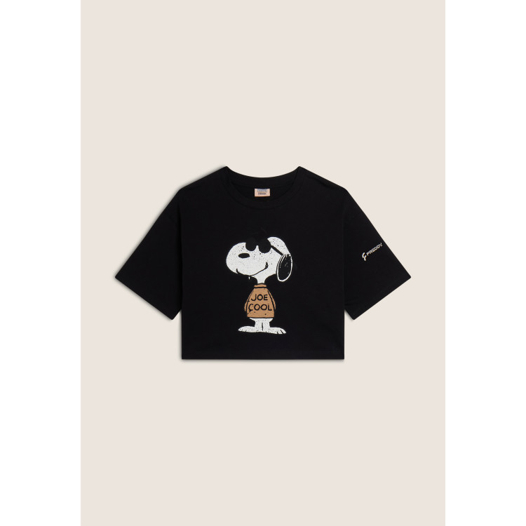 Freddy x Snoopy Cropped T-Shirt - Black