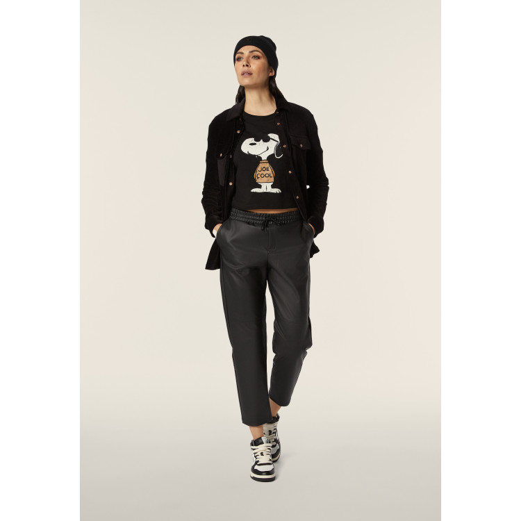 Freddy x Snoopy Cropped T-Shirt - Black