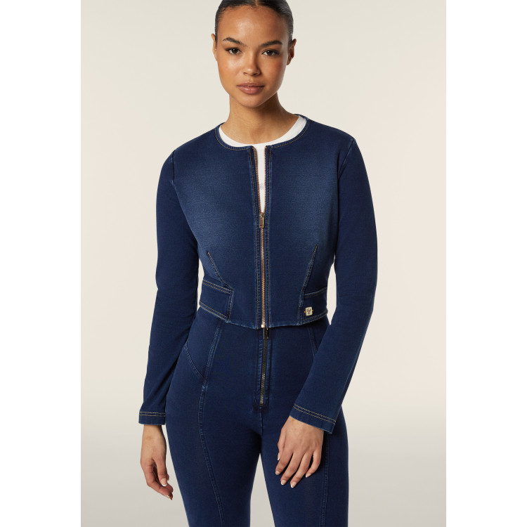 Freddy Jacket - Indigo Blue - Beige Seam - J0Z