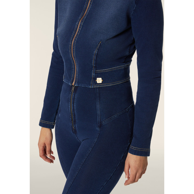 Freddy Jacket - Indigo Blue - Beige Seam - J0Z