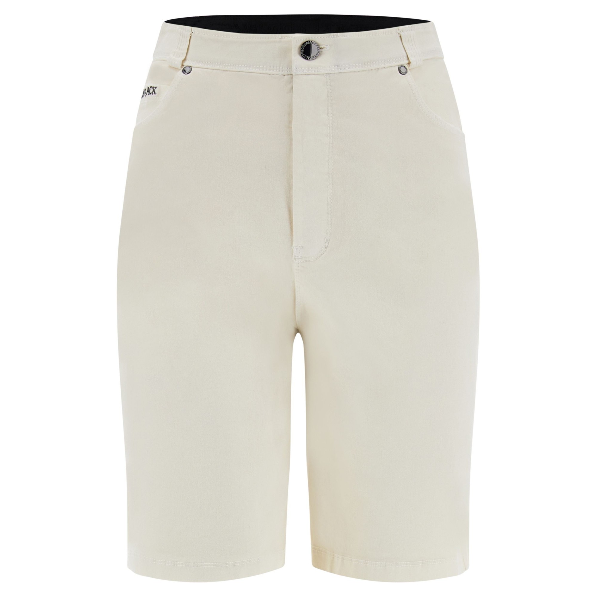 Freddy Damen Fit Jeans - Regular Waist Bermuda Shorts - Distressed Pocket - Creme - W103 Freddy Damen Fit Jeans - Regular Waist Bermuda Shorts - Distressed Pocket - Creme - W103
