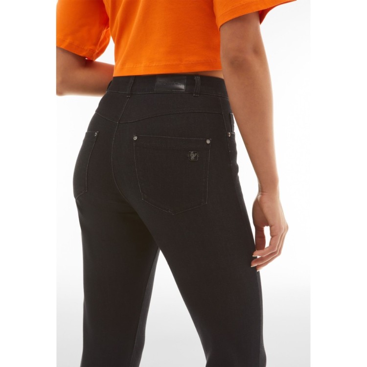 Freddy Fit Jeans - Regular Waist Skinny - Schwarz – Schwarze Nähte - J7N