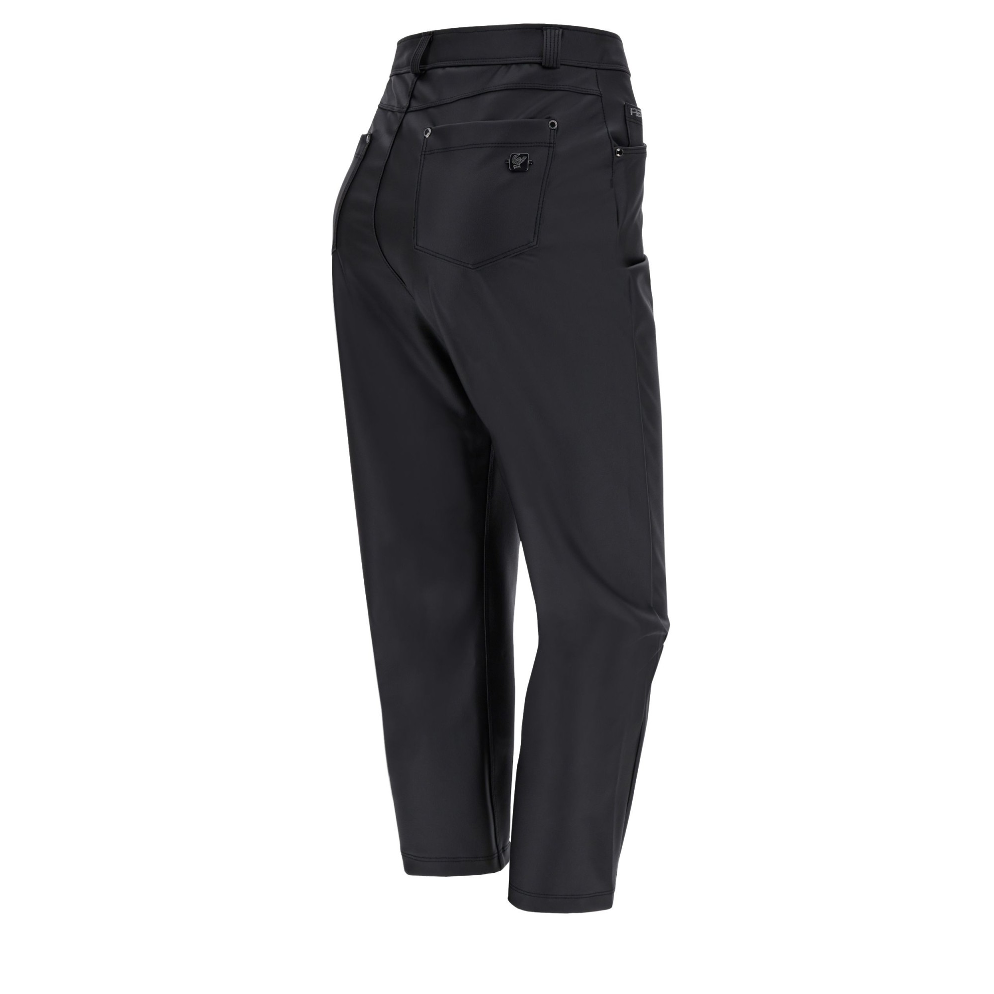 Freddy Fit Jeans Vegan Leather - 7/8 High Waist Straight - Black - N0 Freddy Fit Jeans Vegan Leather - 7/8 High Waist Straight - Black - N0