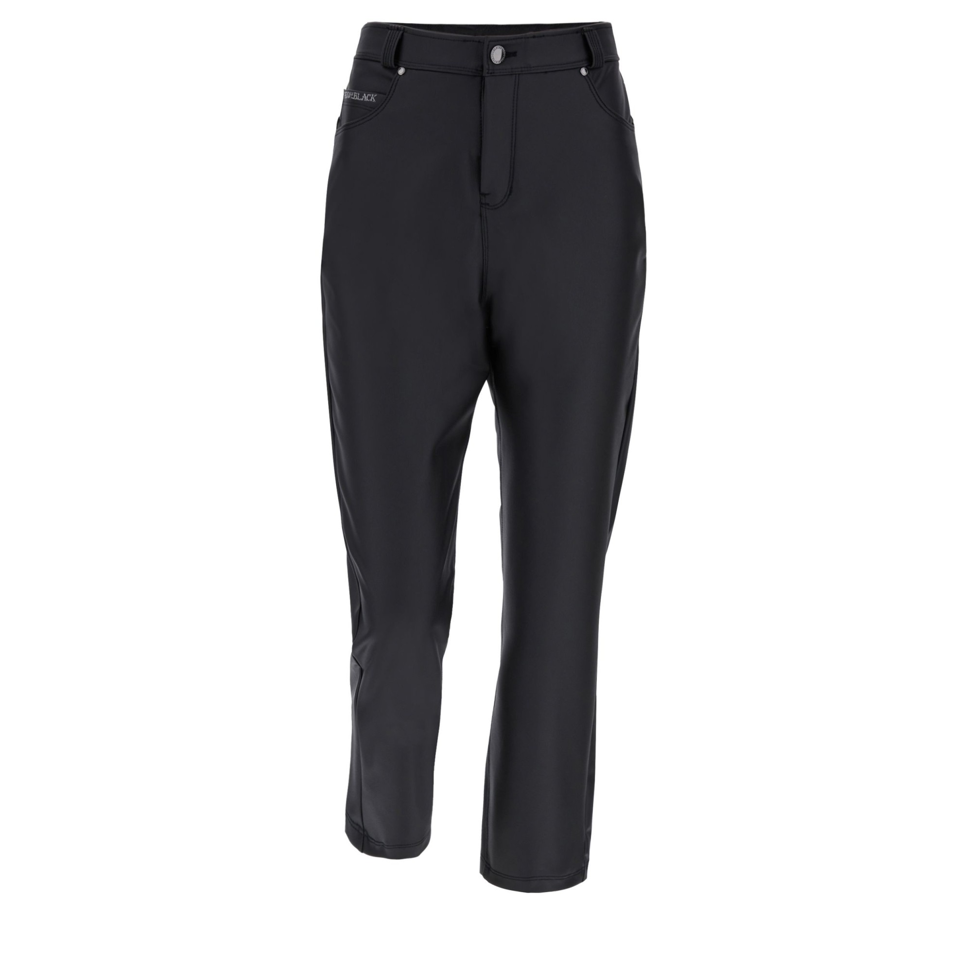 Freddy Fit Jeans Vegan Leather - 7/8 High Waist Straight - Black - N0 Freddy Fit Jeans Vegan Leather - 7/8 High Waist Straight - Black - N0