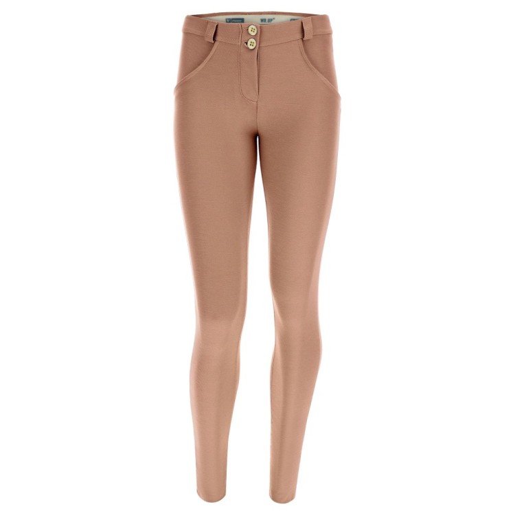 Freddy WR.UP® Drill Damen Push-Up Hose - Regular Waist Skinny - Dunkelbeige - P80