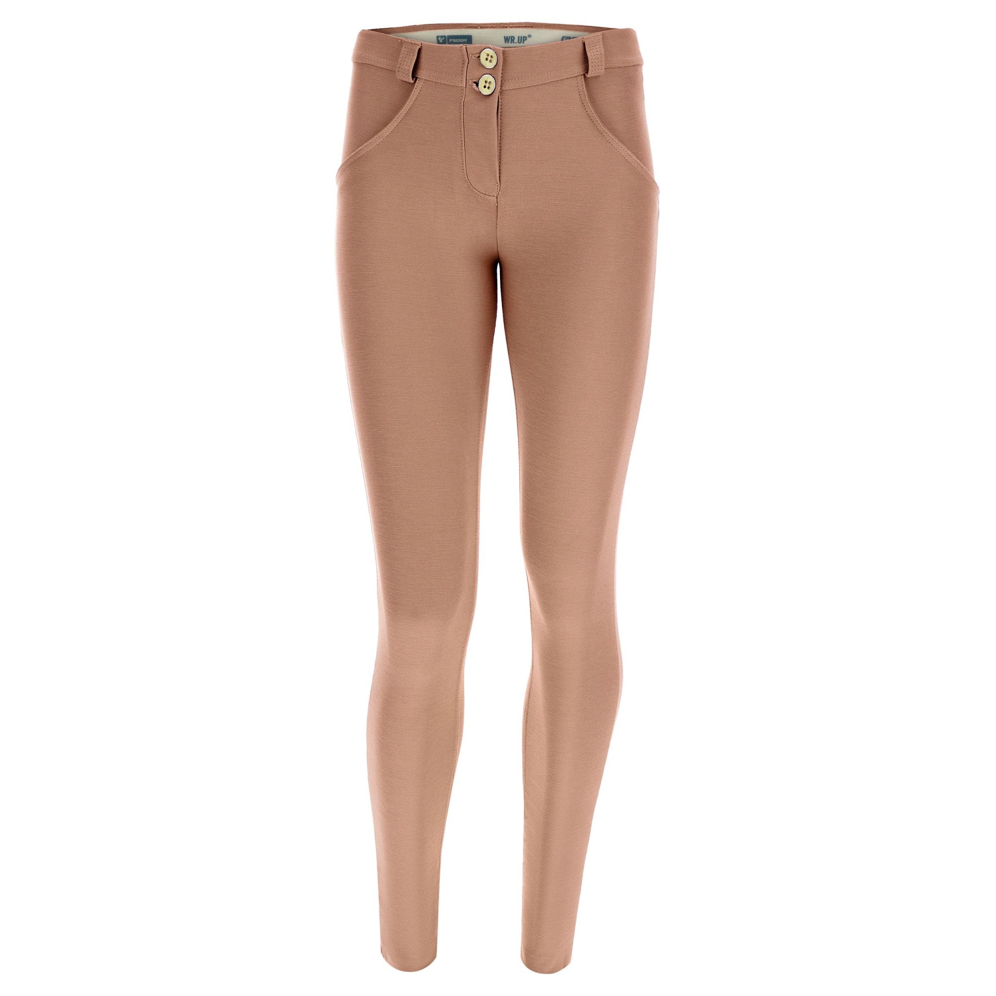 Freddy WR.UP® Drill Damen Push-Up Hose - Regular Waist Skinny - Dunkelbeige - P80 Freddy WR.UP® Drill Damen Push-Up Hose - Regular Waist Skinny - Dunkelbeige - P80