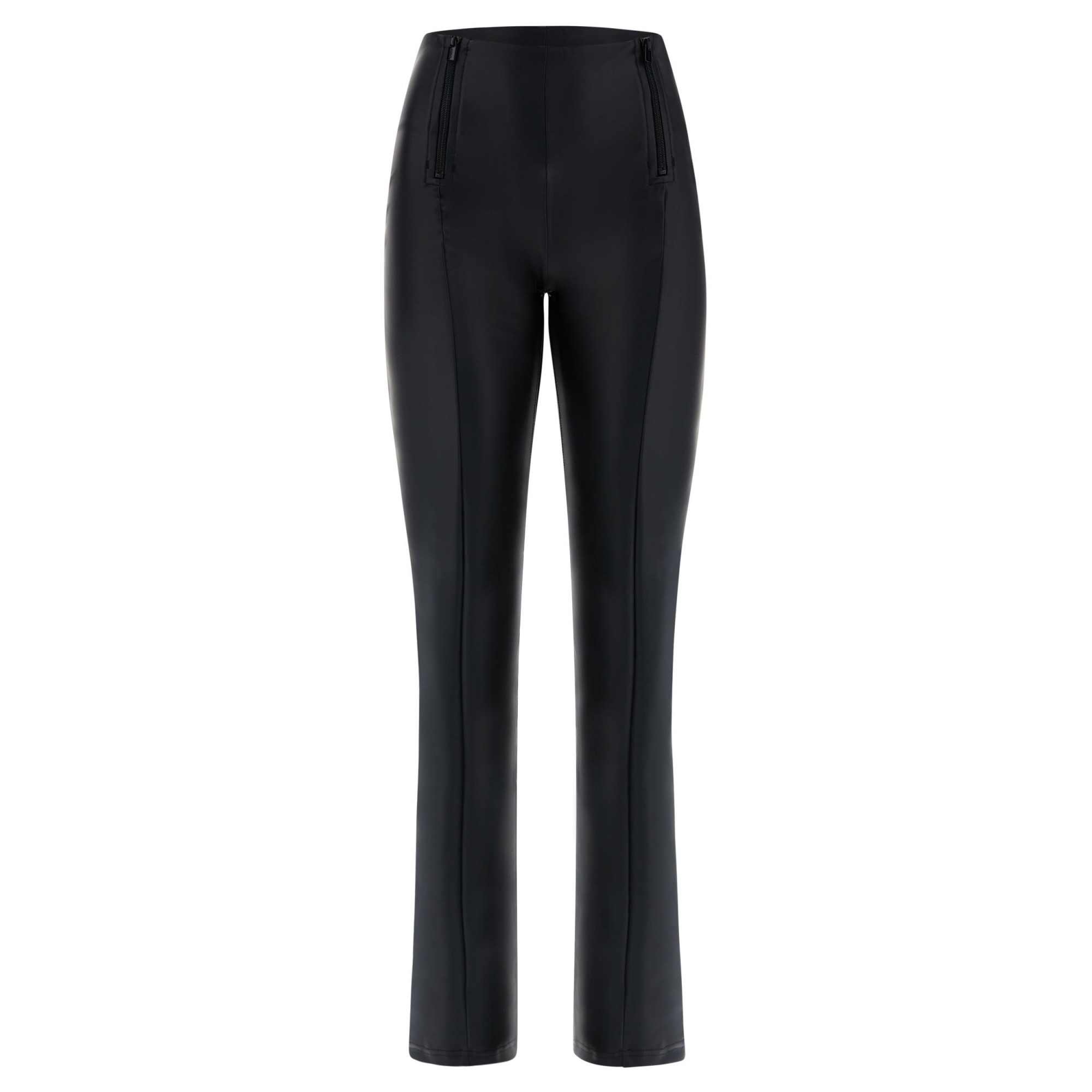 Freddy WR.UP® Vegan Leather Damen Push-Up Lederhose - High Waist Wide Leg - Schwarz - N0 Freddy WR.UP® Vegan Leather Damen Push-Up Lederhose - High Waist Wide Leg - Schwarz - N0