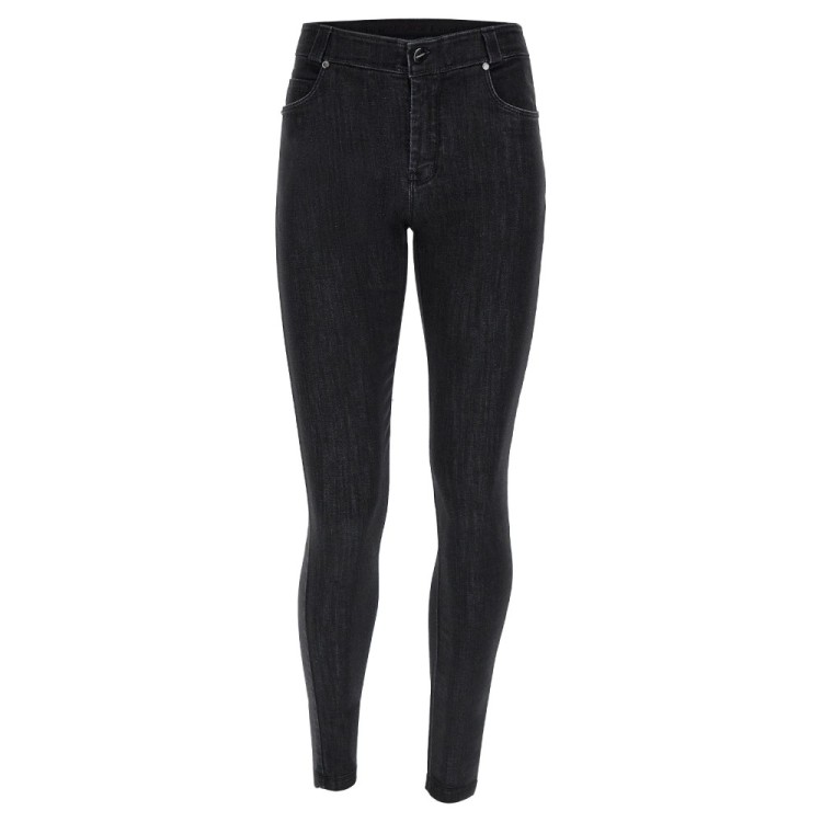 Freddy Fit Jeans - Regular Waist Skinny - Schwarz – Schwarze Nähte - J7N
