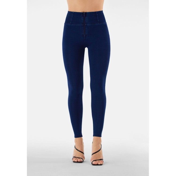 Freddy WR.UP® Damen Push-Up Jeans - High Waist Skinny - Indigoblau - Blaue Nähte