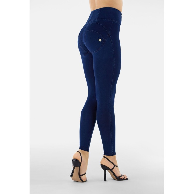 Freddy WR.UP® Damen Push-Up Jeans - High Waist Skinny - Indigoblau - Blaue Nähte