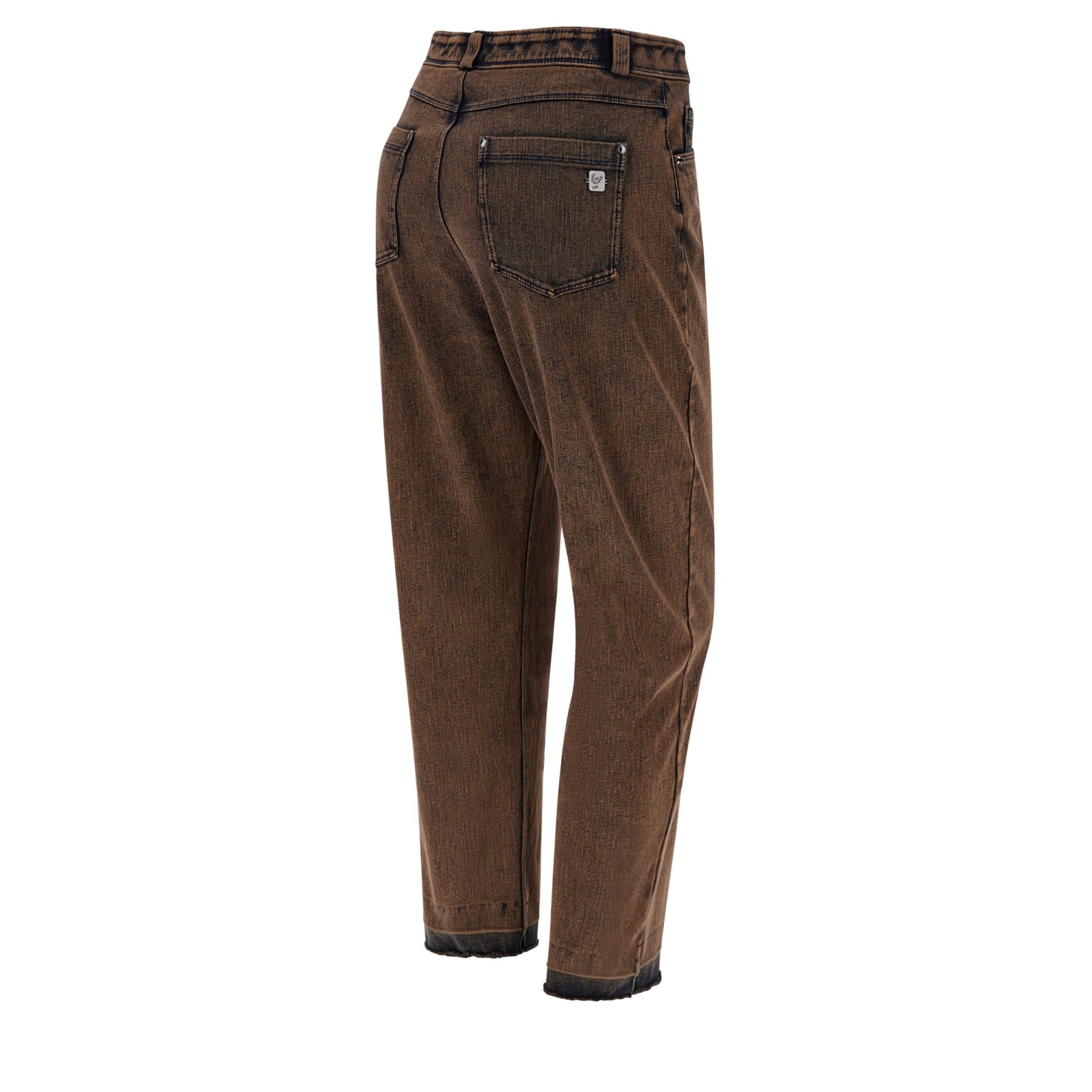Freddy Fit Jeans - 7/8 High Waist Straight - Garment Dyed - Lunar Wash Brown Denim - J105B Freddy Fit Jeans - 7/8 High Waist Straight - Garment Dyed - Lunar Wash Brown Denim - J105B