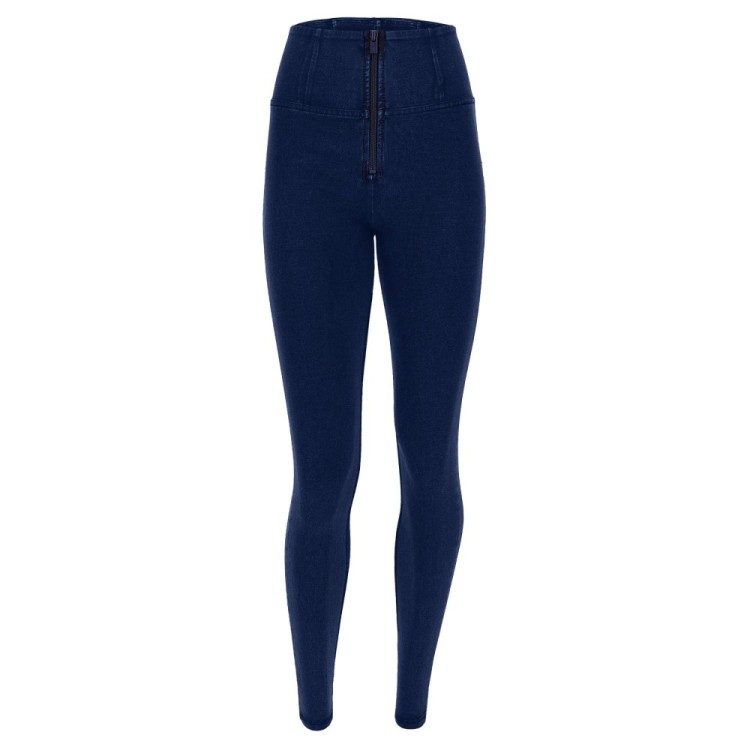 Freddy WR.UP® Damen Push-Up Jeans - High Waist Skinny - Indigoblau - Blaue Nähte