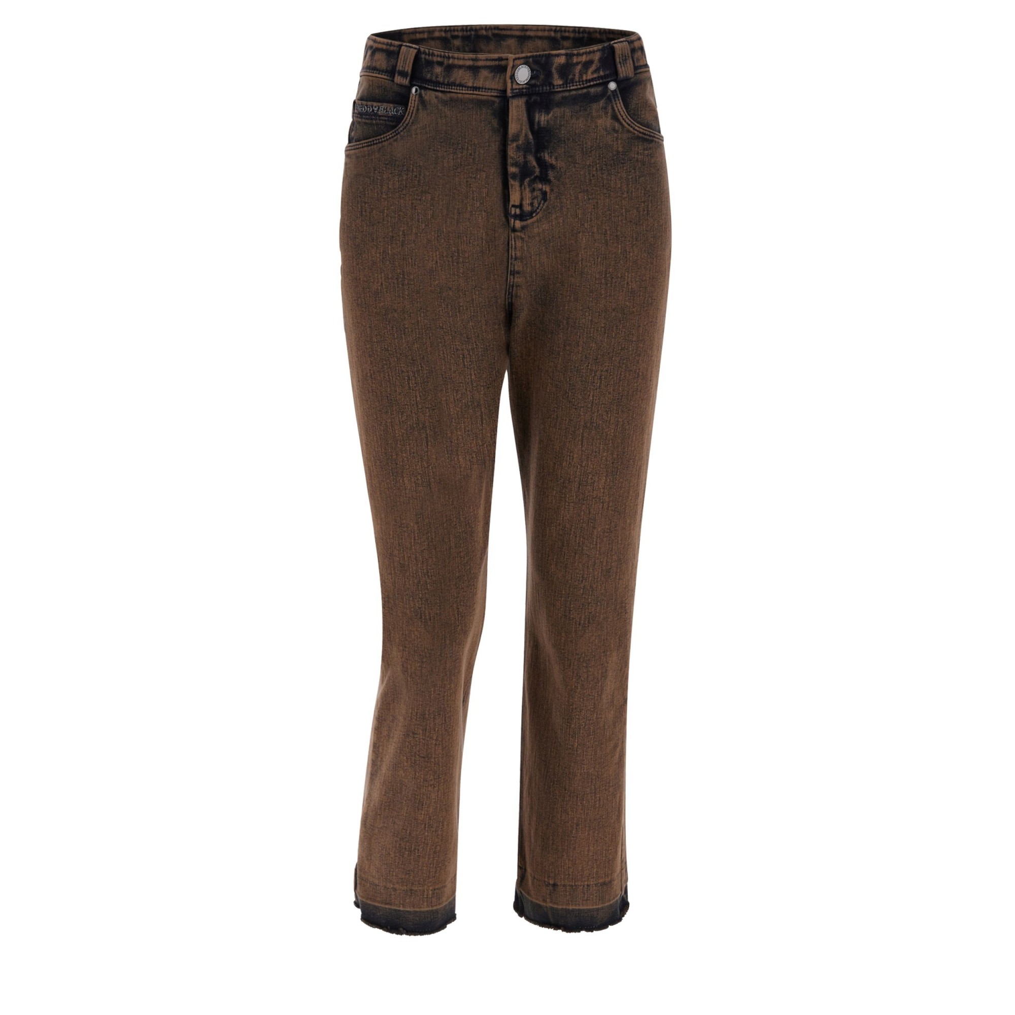 Freddy Fit Jeans - 7/8 High Waist Straight - Garment Dyed - Lunar Wash Brown Denim - J105B Freddy Fit Jeans - 7/8 High Waist Straight - Garment Dyed - Lunar Wash Brown Denim - J105B