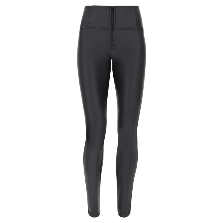 Freddy WR.UP® Vegan Leather Damen Push-Up Lederhose - High Waist Super Skinny - Schwarz