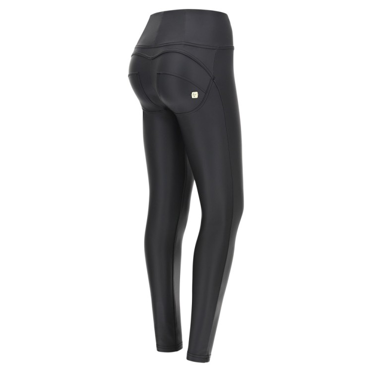 Freddy WR.UP® Vegan Leather Damen Push-Up Lederhose - High Waist Super Skinny - Schwarz