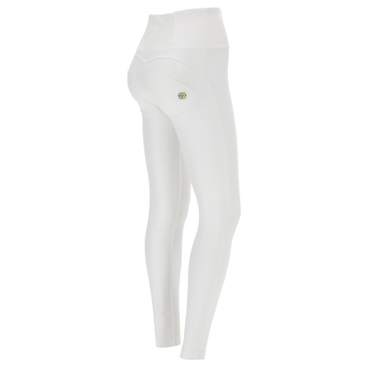 Freddy WR.UP® Vegan Leather Damen Push-Up Lederhose - High Waist Super Skinny - Weiß - W0