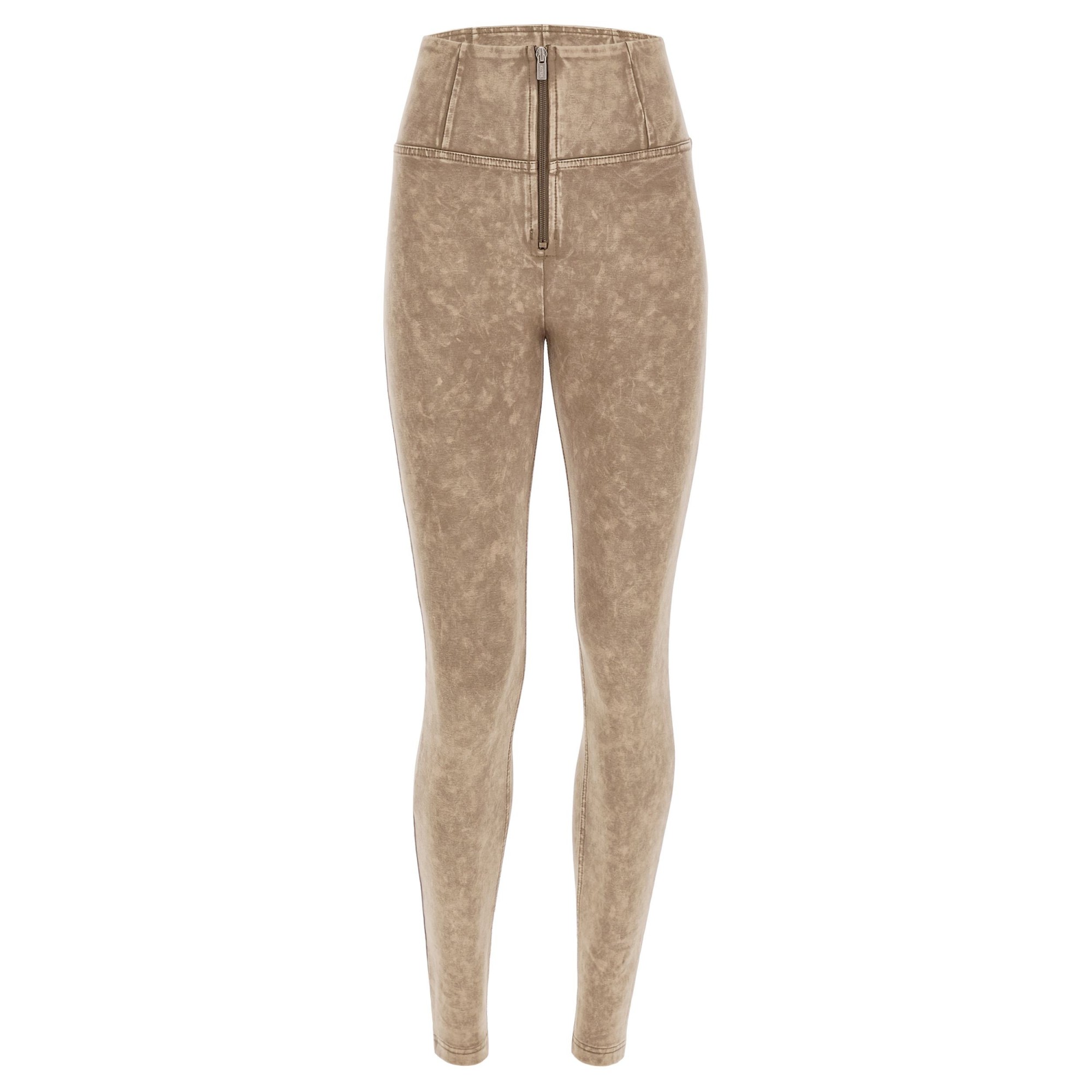 Freddy WR.UP® Damen Push-Up Hose - High Waist Super Skinny - Garment Dyed - Hellbraun - M35 Freddy WR.UP® Damen Push-Up Hose - High Waist Super Skinny - Garment Dyed - Hellbraun - M35