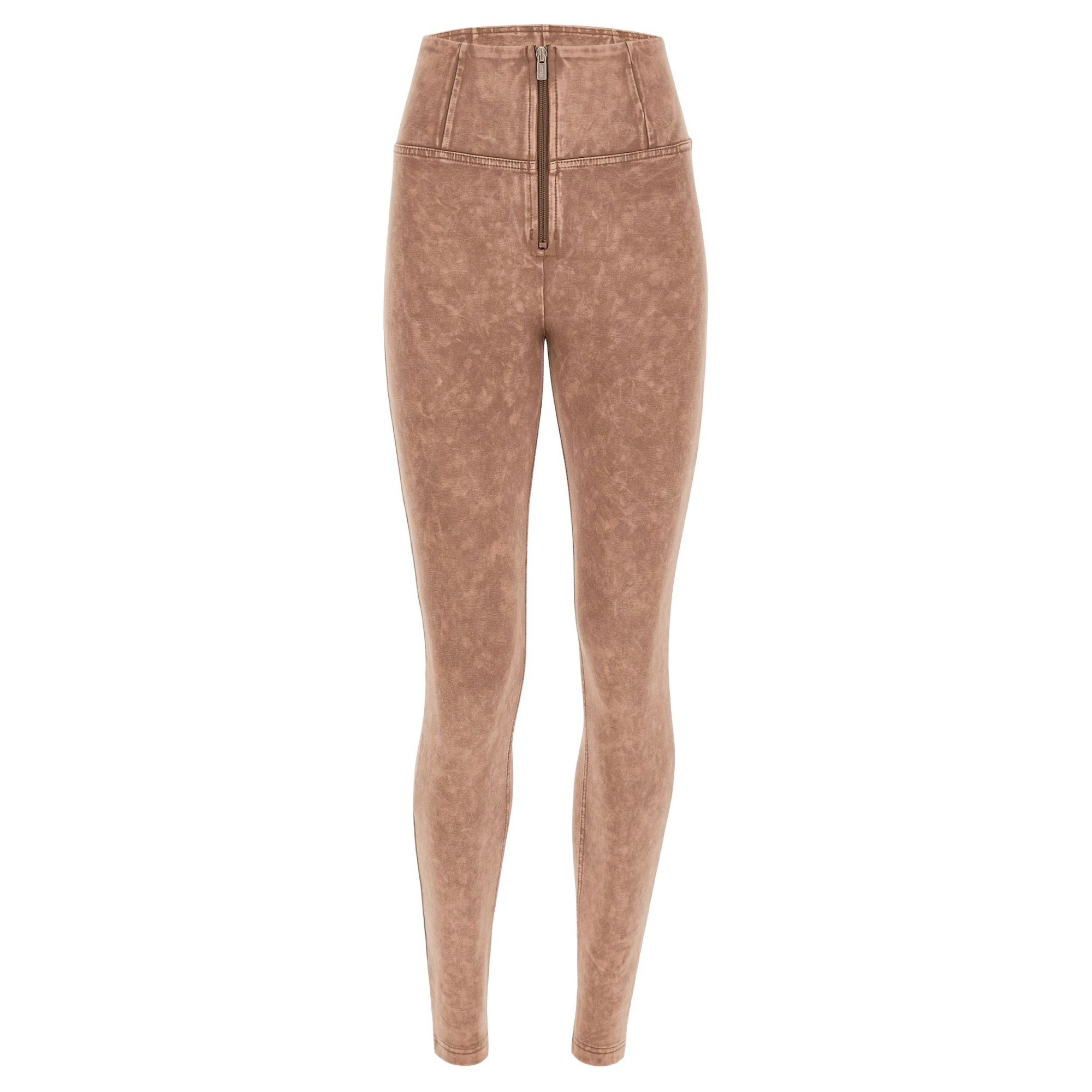 Freddy WR.UP® Damen Push-Up Hose - High Waist Super Skinny - Garment Dyed - Dunkelbeige - P80 Freddy WR.UP® Damen Push-Up Hose - High Waist Super Skinny - Garment Dyed - Dunkelbeige - P80